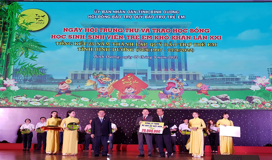 GS BATTERY VIETNAM SPONSORED FOR “MID-AUTUMN FESTIVAL” IN BINH DUONG PROVINCE 2022