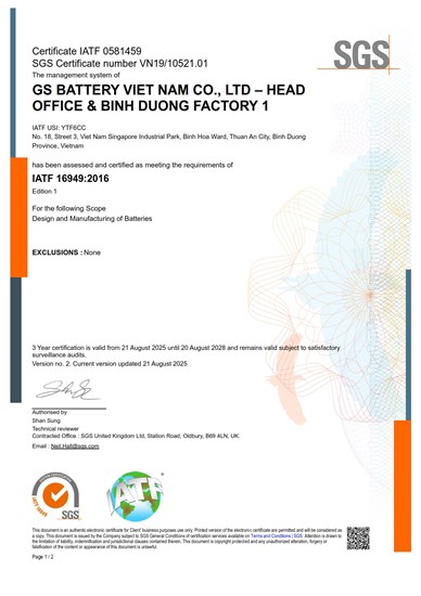 IATF 16949.2016 certificate