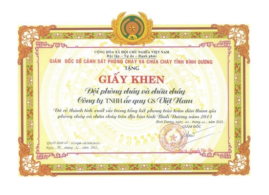 ĐƠN VỊ CÓ THÀNH TÍCH XUẤT SẮC TRONG CÔNG TÁC PCCC 2013