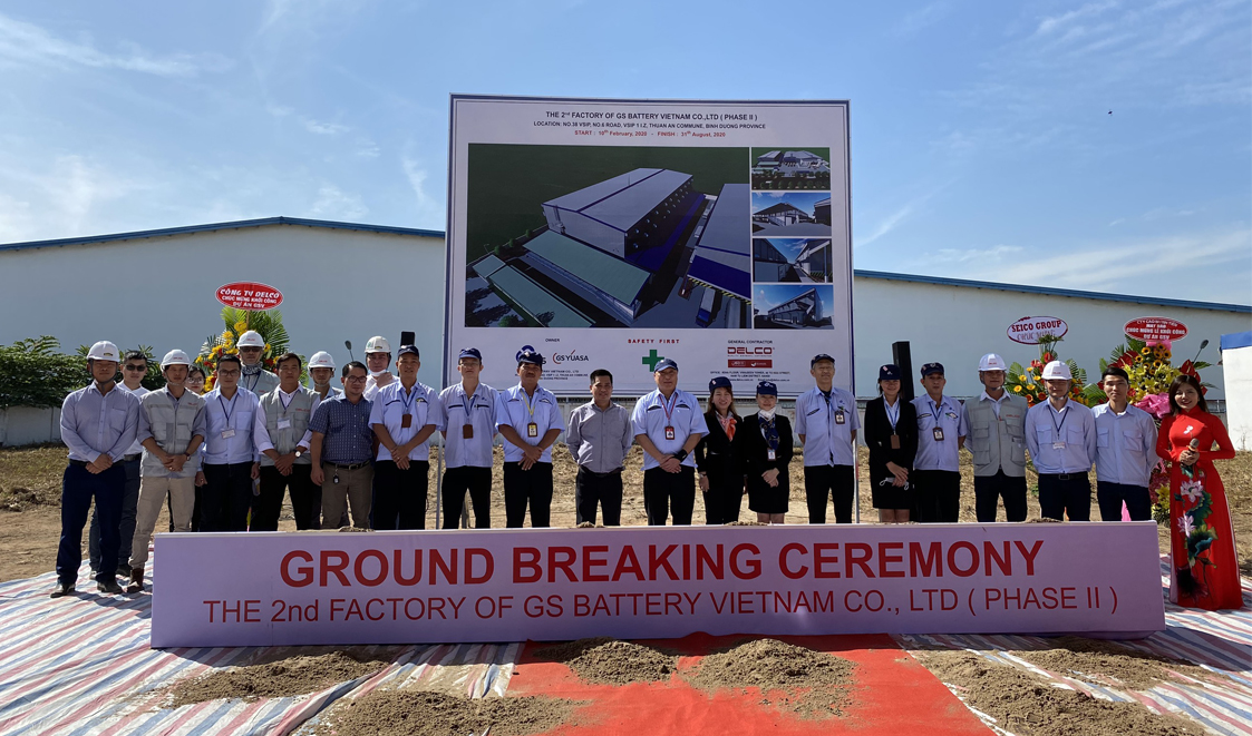 GS BATTERY ORGANIZES THE GROUNDBREAKING CEREMONY FOR THE EXPANSION OF THE SECOND PRODUCTION FACTORY IN BINH DUONG